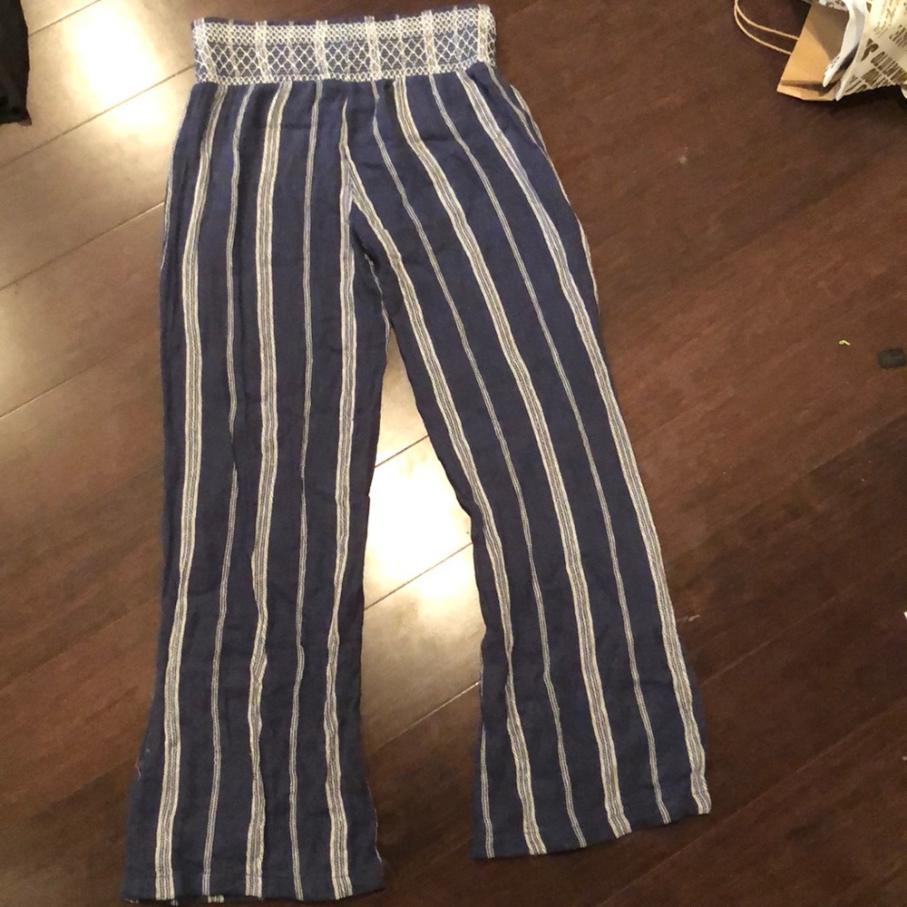 Blue stripped pants !
